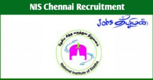 NIS Chennai Recruitment