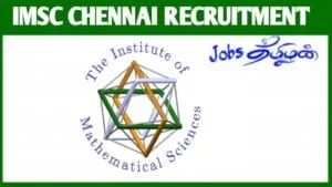 IMSC Chennai Recruitment