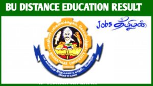 Bharathiar University Distance Education Result