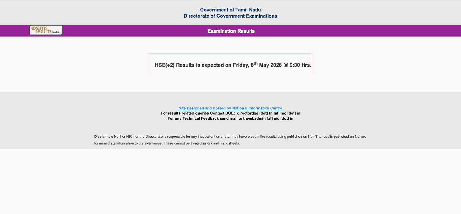TN 12th Result